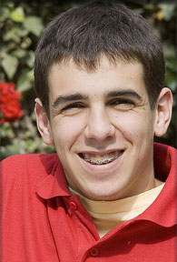 stock photo of a boy wearing braces